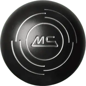 Bola de petanca con logotipo, ideal para los aficionados a la petanca.