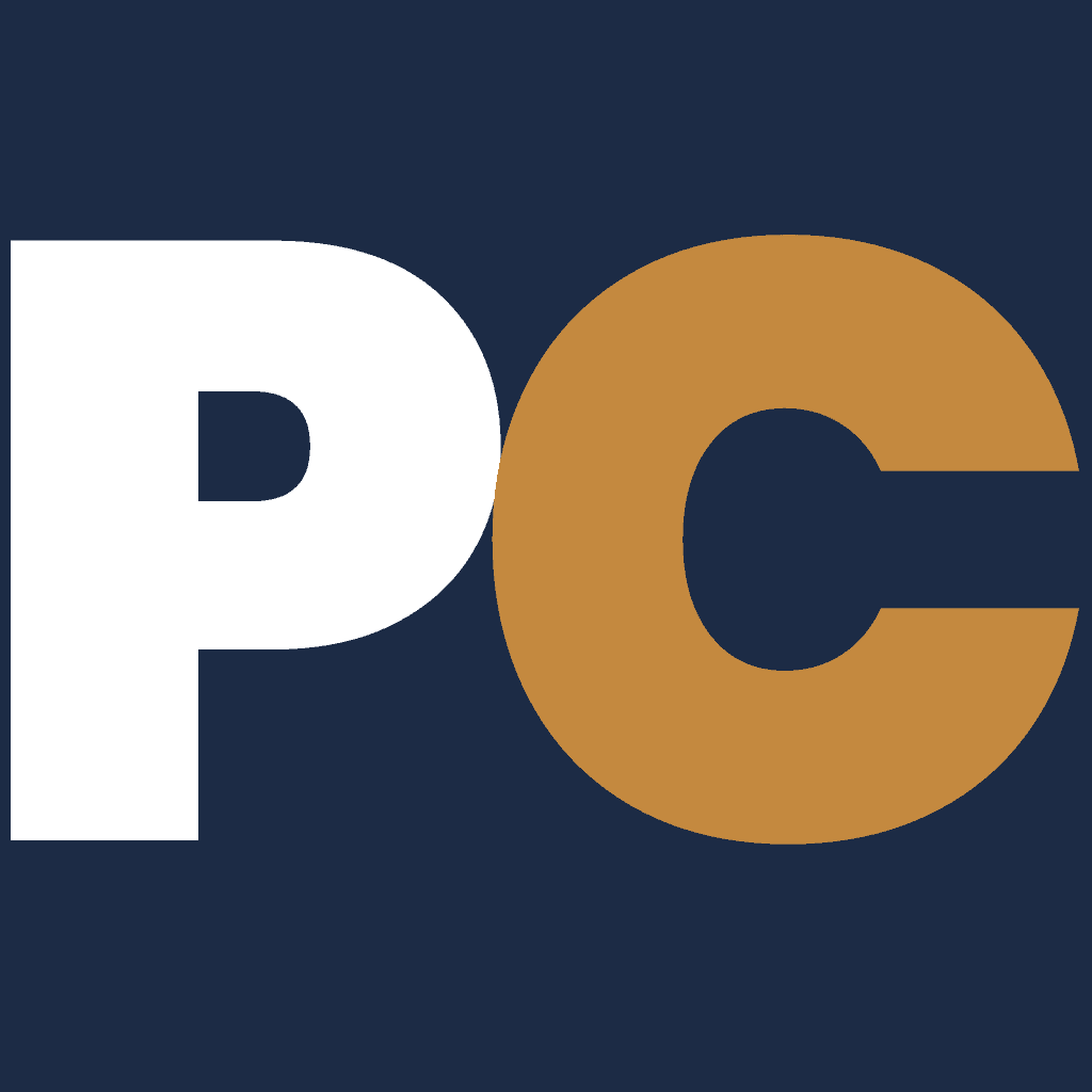 Petanque Central logo with bold P and C letters on dark background.